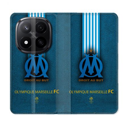 Housse Cuir Portefeuille Pour Xiaomi Redmi Note 14 PRO PLUS 5G Olympique Marseille OM Bande