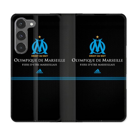 Housse Cuir Portefeuille Pour Samsung Galaxy A36 5G Olympique Marseille OM Fier etre Marseillais