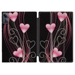 Coque Renforcée Pour Xiaomi Redmi Pad SE 11 Amour Coeur Rose Montant sur Noir