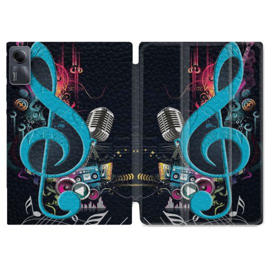 Coque Renforcée Pour Xiaomi Redmi Pad SE 11 Musique Cle Sol Bleu