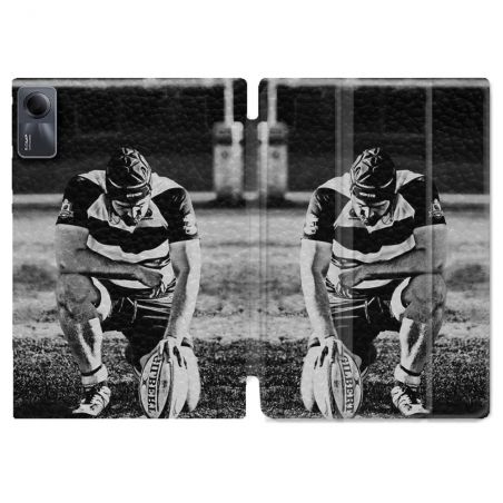 Coque Renforcée Pour Xiaomi Redmi Pad SE 11 Sport Rugby Noir Blanc