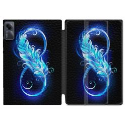 Coque Renforcée Pour Xiaomi Redmi Pad SE 11 Texture Plume Infini Bleu