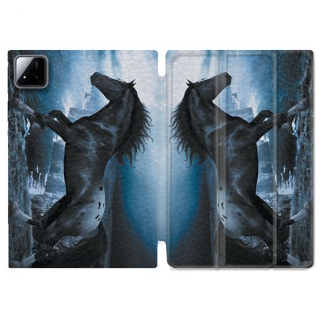 Coque Renforcée Pour Xiaomi Pad 7 / 7 Pro Animal Cheval Noir