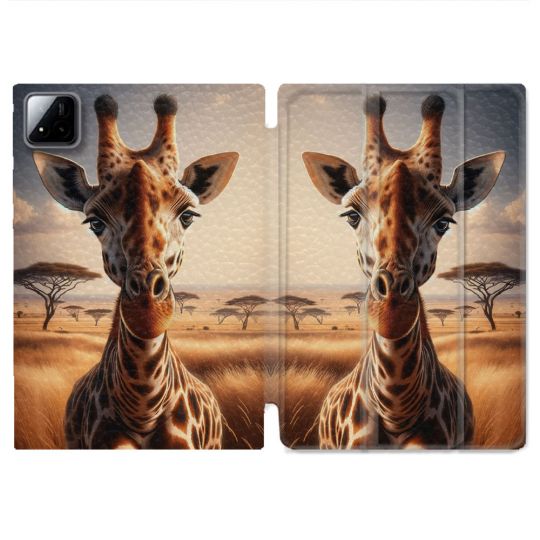 Coque Renforcée Pour Xiaomi Pad 7 / 7 Pro Animal Girafe Savane