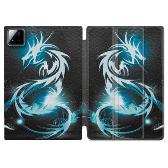 Coque Renforcée Pour Xiaomi Pad 7 / 7 Pro Fantastique Dragon Bleu