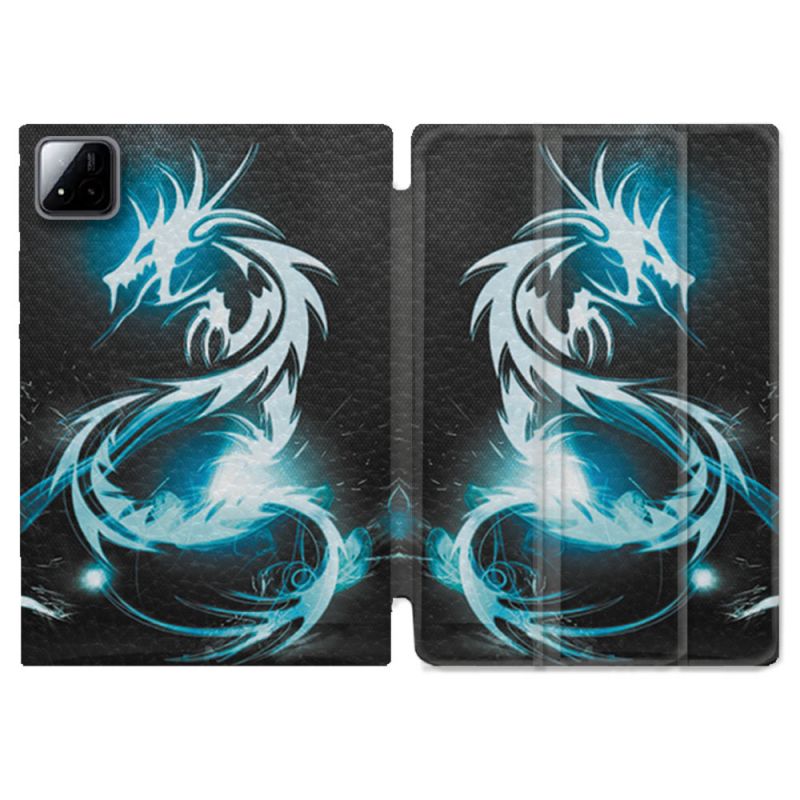 Coque Renforcée Pour Xiaomi Pad 7 / 7 Pro Fantastique Dragon Bleu