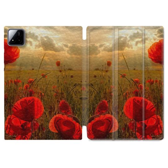 Coque Renforcée Pour Xiaomi Pad 7 / 7 Pro Fleur Coquelicot