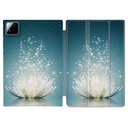 Coque Renforcée Pour Xiaomi Pad 7 / 7 Pro Fleur Lotus Blanc