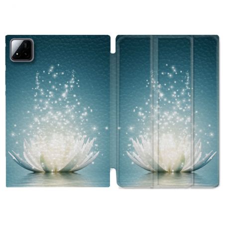 Coque Renforcée Pour Xiaomi Pad 7 / 7 Pro Fleur Lotus Blanc