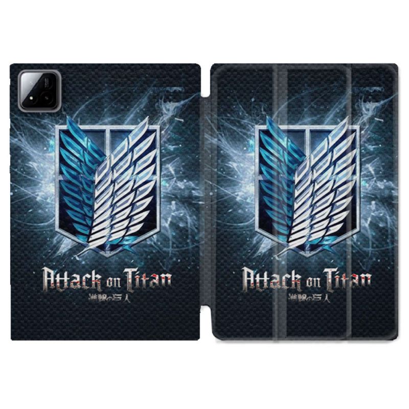 Coque Renforcée Pour Xiaomi Pad 7 / 7 Pro Manga Attaque Titans Noir