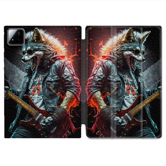 Coque Renforcée Pour Xiaomi Pad 7 / 7 Pro Musique Rock Loup