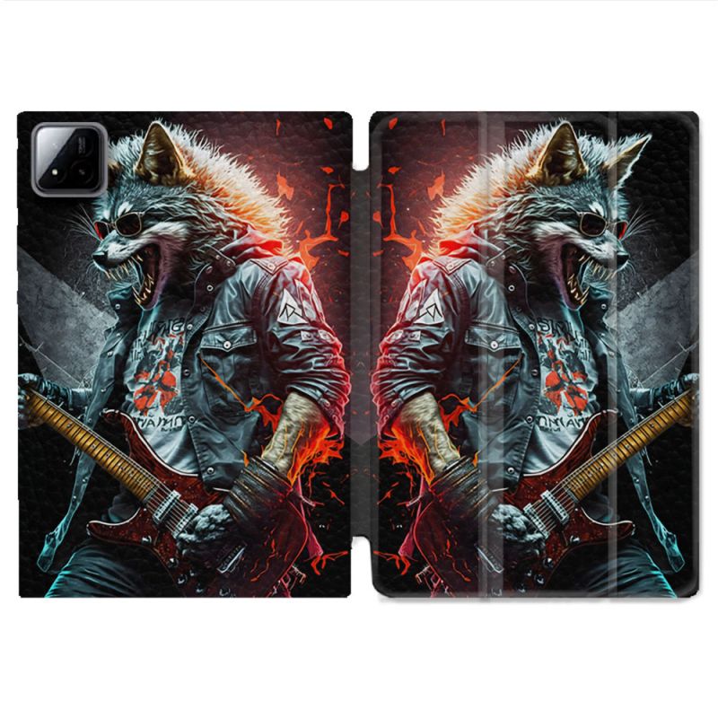 Coque Renforcée Pour Xiaomi Pad 7 / 7 Pro Musique Rock Loup