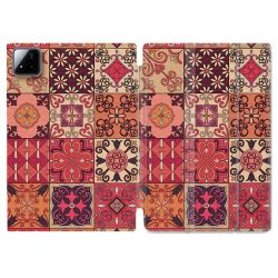 Coque Renforcée Pour Xiaomi Pad 7 / 7 Pro Texture Carreau Ciment Rouge