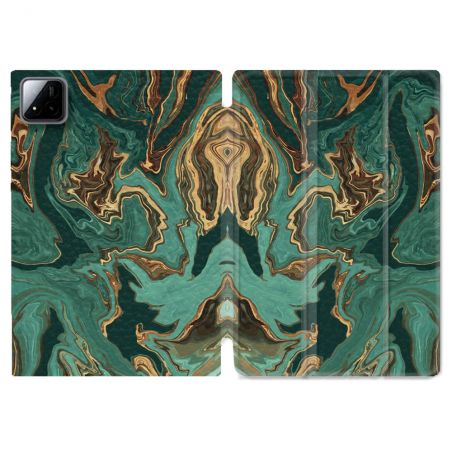 Coque Renforcée Pour Xiaomi Pad 7 / 7 Pro Texture Marbre Vert