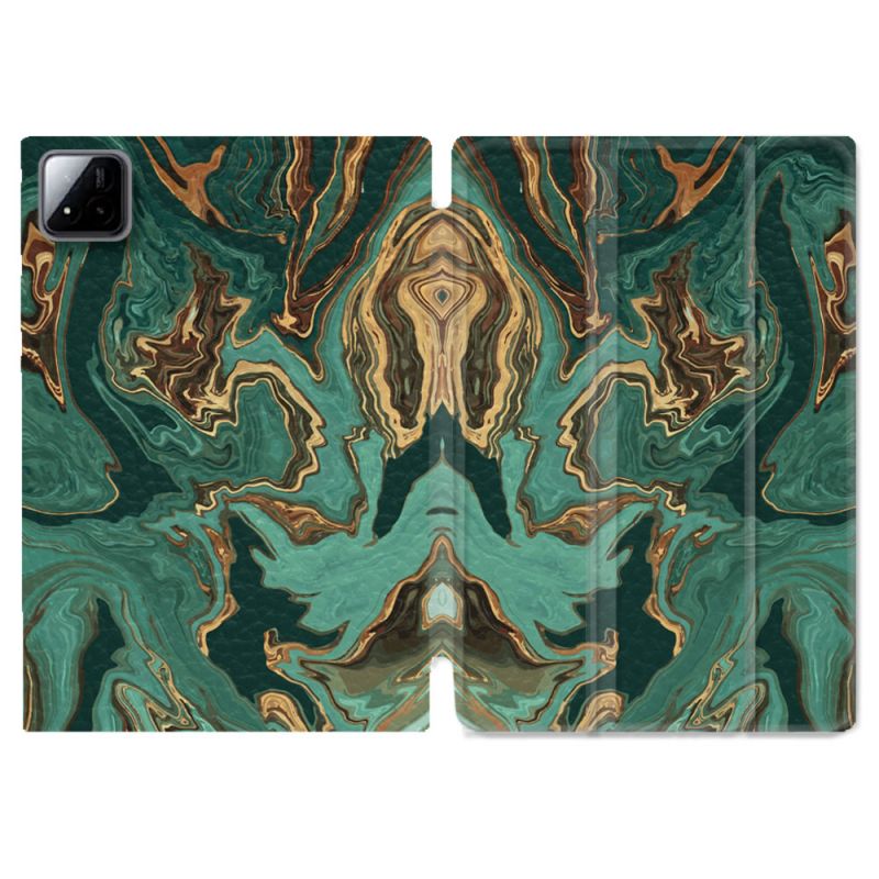 Coque Renforcée Pour Xiaomi Pad 7 / 7 Pro Texture Marbre Vert