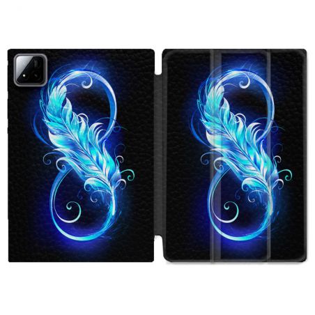 Coque Renforcée Pour Xiaomi Pad 7 / 7 Pro Texture Plume Infini Bleu