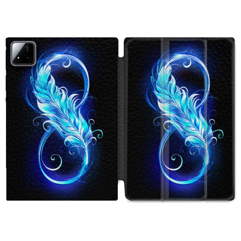 Coque Renforcée Pour Xiaomi Pad 7 / 7 Pro Texture Plume Infini Bleu