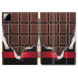 Coque Renforcée Pour Xiaomi Pad 7 / 7 Pro Texture Trompe Oeil Chocolat