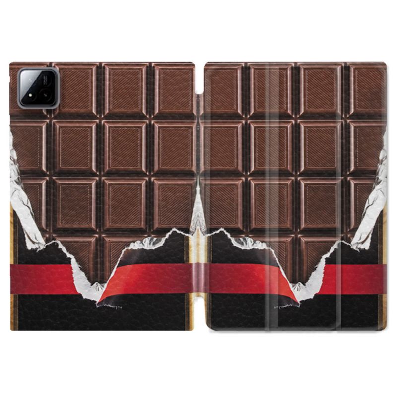 Coque Renforcée Pour Xiaomi Pad 7 / 7 Pro Texture Trompe Oeil Chocolat