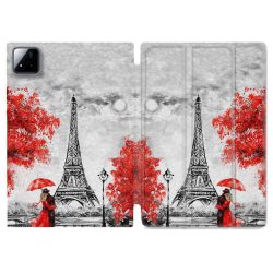 Coque Renforcée Pour Xiaomi Pad 7 / 7 Pro Voyage France Paris Rouge