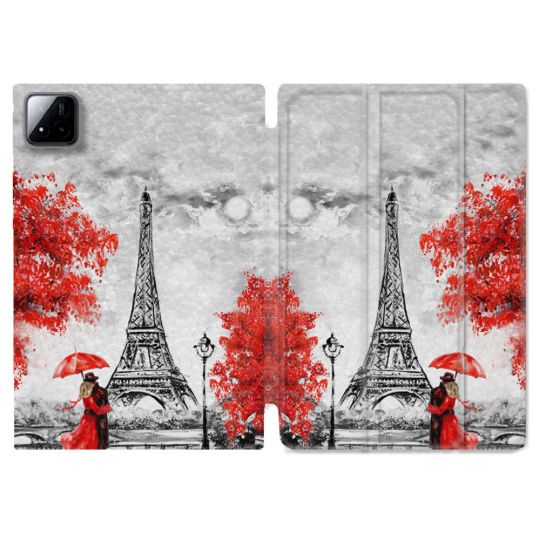 Coque Renforcée Pour Xiaomi Pad 7 / 7 Pro Voyage France Paris Rouge