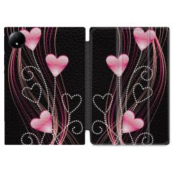 Coque Renforcée Pour Xiaomi Redmi Pad SE 8.7 Amour Coeur Rose Montant sur Noir