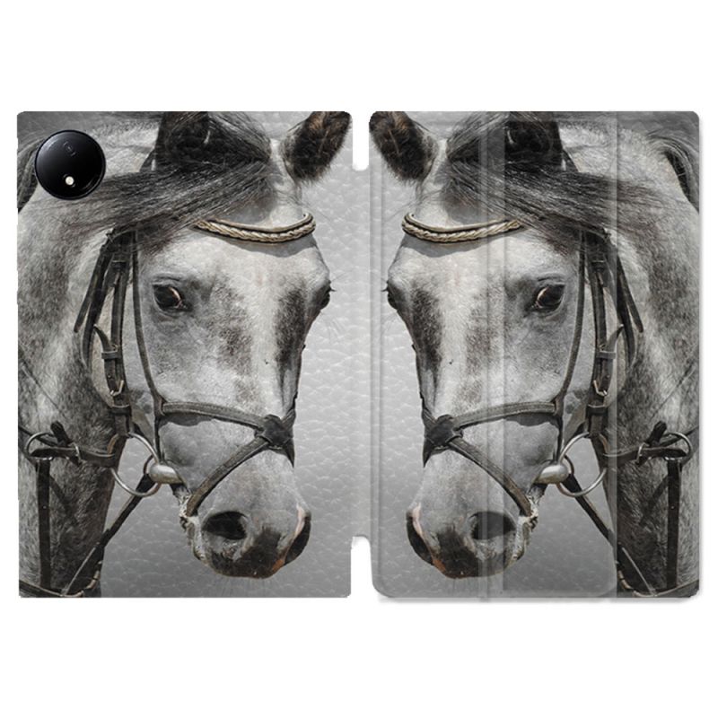 Coque Renforcée Pour Xiaomi Redmi Pad SE 8.7 Animal Cheval Blanc