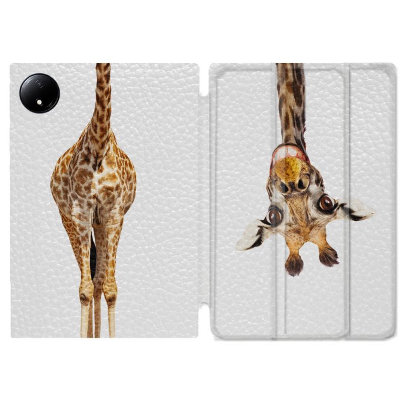 Coque Renforcée Pour Xiaomi Redmi Pad SE 8.7 Animal Girafe Blanche