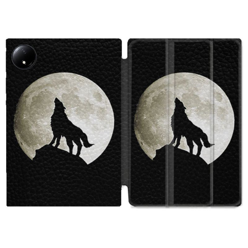Coque Renforcée Pour Xiaomi Redmi Pad SE 8.7 Animal Loup Noir