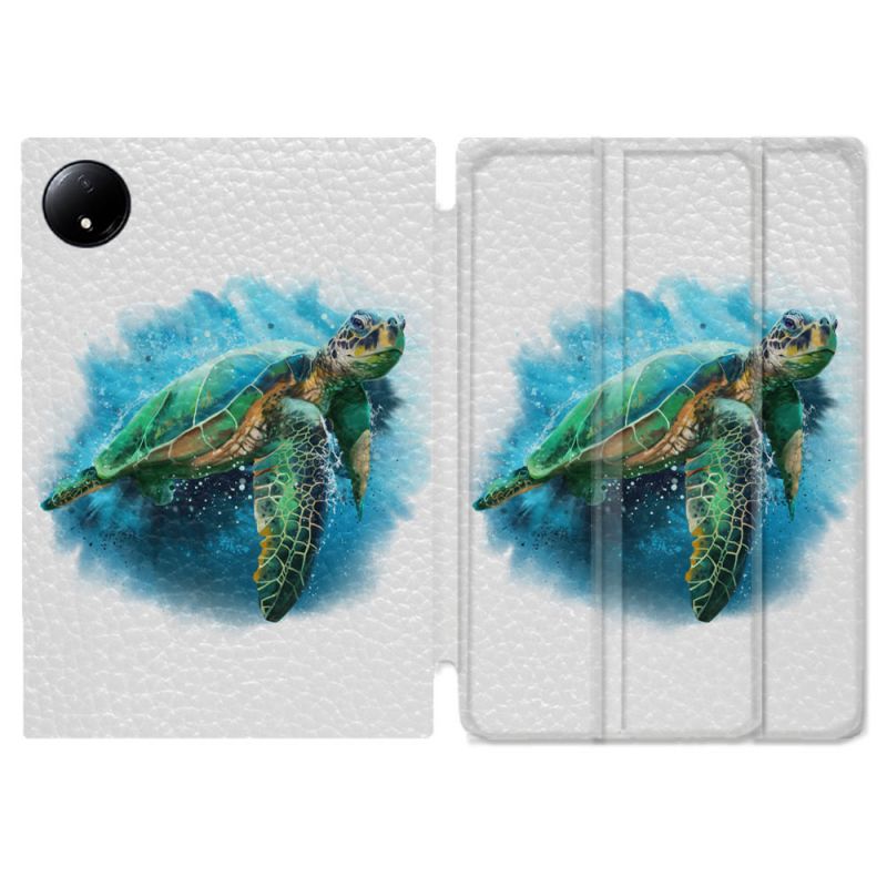 Coque Renforcée Pour Xiaomi Redmi Pad SE 8.7 Animal Tortue Blanche multicolore