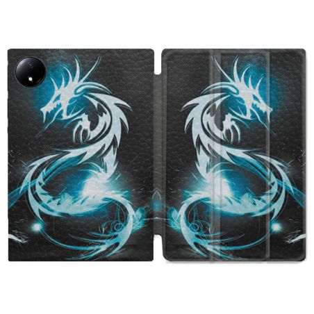 Coque Renforcée Pour Xiaomi Redmi Pad SE 8.7 Fantastique Dragon Bleu