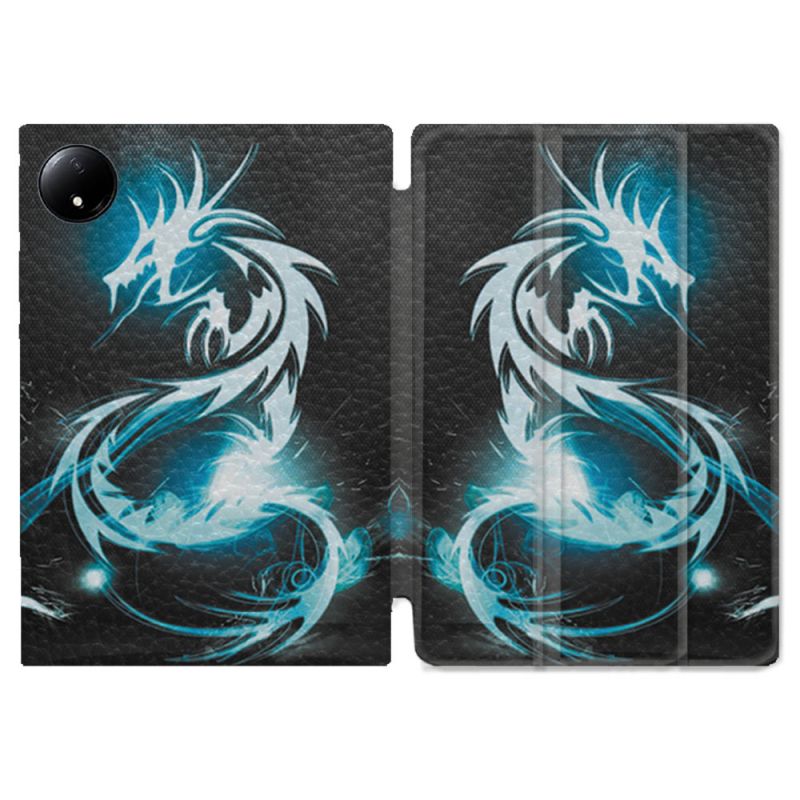 Coque Renforcée Pour Xiaomi Redmi Pad SE 8.7 Fantastique Dragon Bleu