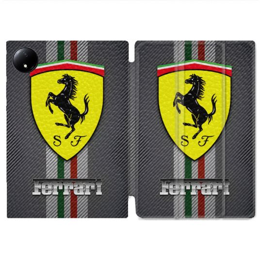 Coque Renforcée Pour Xiaomi Redmi Pad SE 8.7 Ferrari Carbone