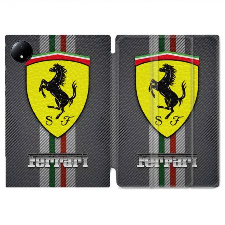 Coque Renforcée Pour Xiaomi Redmi Pad SE 8.7 Ferrari Carbone