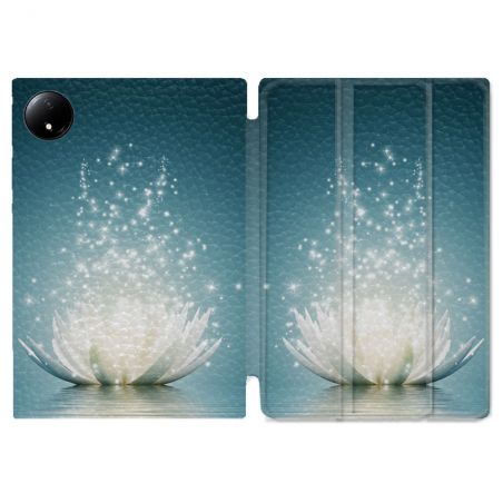 Coque Renforcée Pour Xiaomi Redmi Pad SE 8.7 Fleur Lotus Blanc