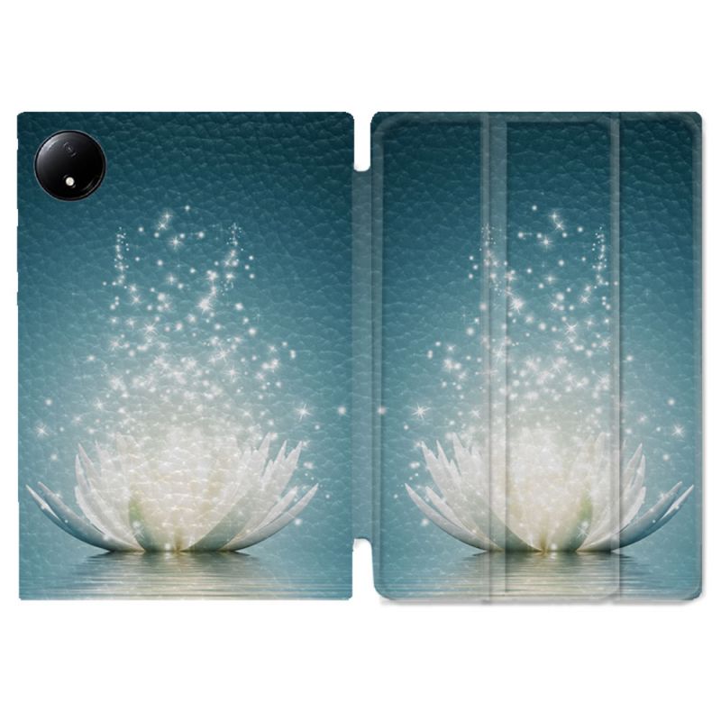 Coque Renforcée Pour Xiaomi Redmi Pad SE 8.7 Fleur Lotus Blanc