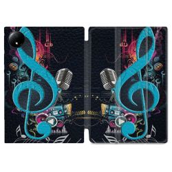 Coque Renforcée Pour Xiaomi Redmi Pad SE 8.7 Musique Cle Sol Bleu