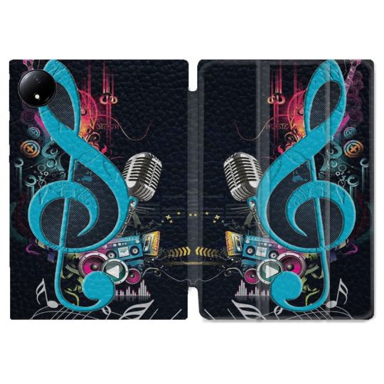 Coque Renforcée Pour Xiaomi Redmi Pad SE 8.7 Musique Cle Sol Bleu