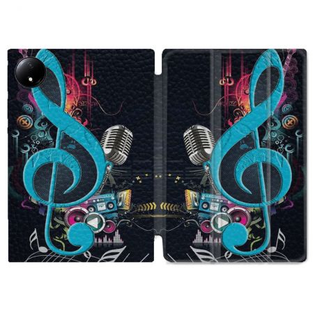 Coque Renforcée Pour Xiaomi Redmi Pad SE 8.7 Musique Cle Sol Bleu