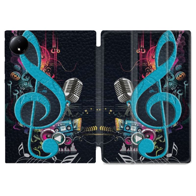 Coque Renforcée Pour Xiaomi Redmi Pad SE 8.7 Musique Cle Sol Bleu