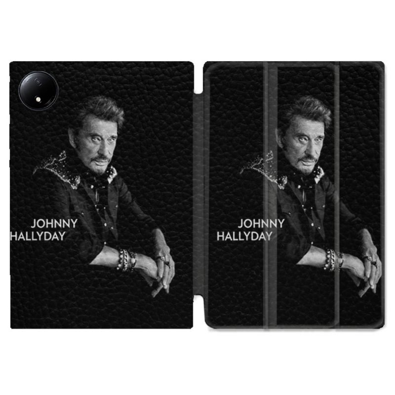 Coque Renforcée Pour Xiaomi Redmi Pad SE 8.7 Musique Johnny Hallyday Noir