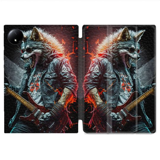 Coque Renforcée Pour Xiaomi Redmi Pad SE 8.7 Musique Rock Loup