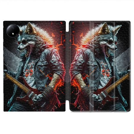Coque Renforcée Pour Xiaomi Redmi Pad SE 8.7 Musique Rock Loup