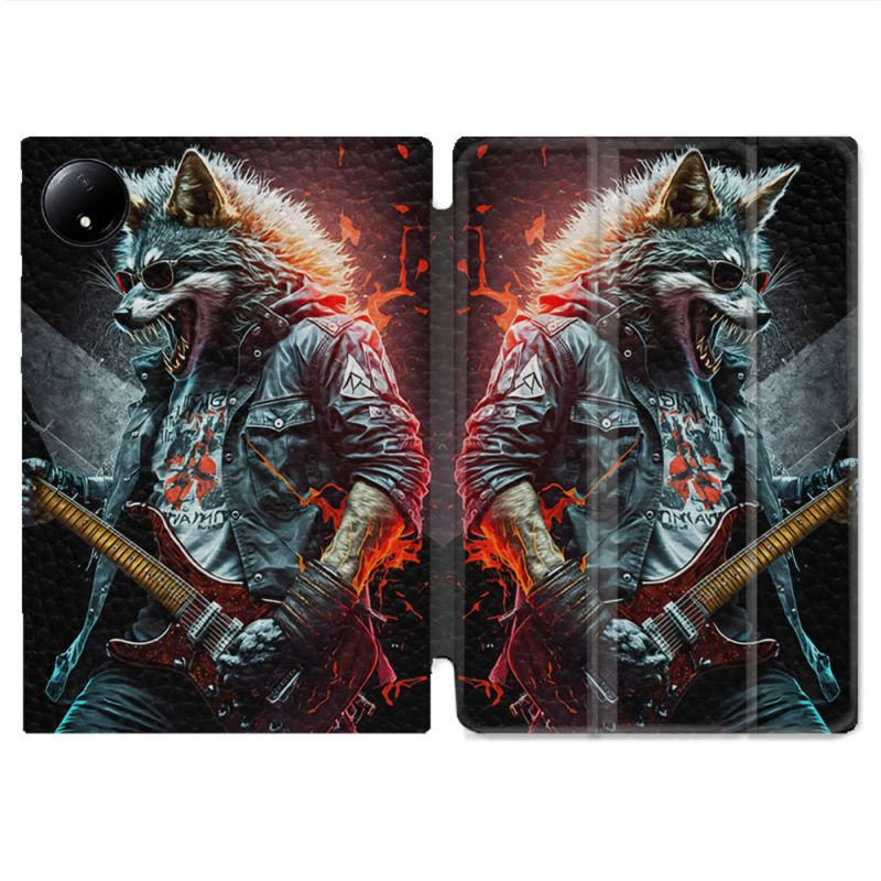 Coque Renforcée Pour Xiaomi Redmi Pad SE 8.7 Musique Rock Loup