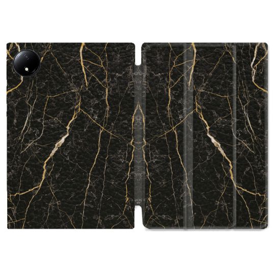Coque Renforcée Pour Xiaomi Redmi Pad SE 8.7 Texture Marbre Noir