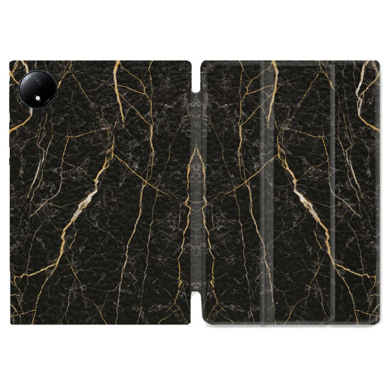Coque Renforcée Pour Xiaomi Redmi Pad SE 8.7 Texture Marbre Noir