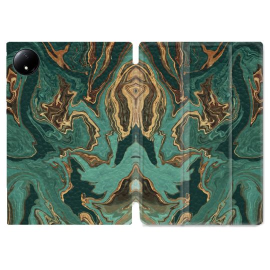 Coque Renforcée Pour Xiaomi Redmi Pad SE 8.7 Texture Marbre Vert