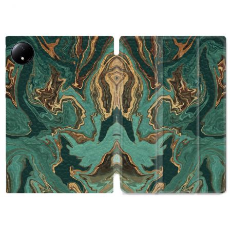 Coque Renforcée Pour Xiaomi Redmi Pad SE 8.7 Texture Marbre Vert