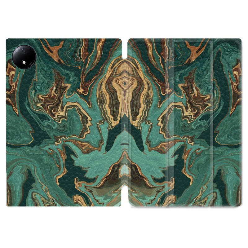 Coque Renforcée Pour Xiaomi Redmi Pad SE 8.7 Texture Marbre Vert