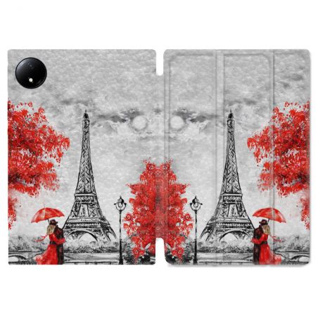 Coque Renforcée Pour Xiaomi Redmi Pad SE 8.7 Voyage France Paris Rouge